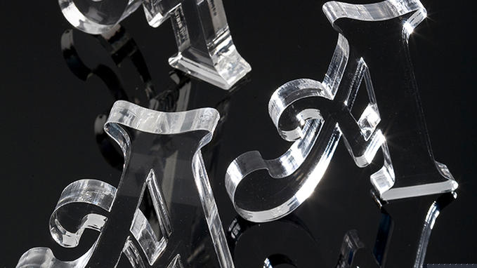Laser cut acrylic shapes