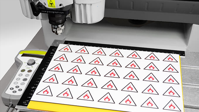 Engraving of label dies with the IS400 machine