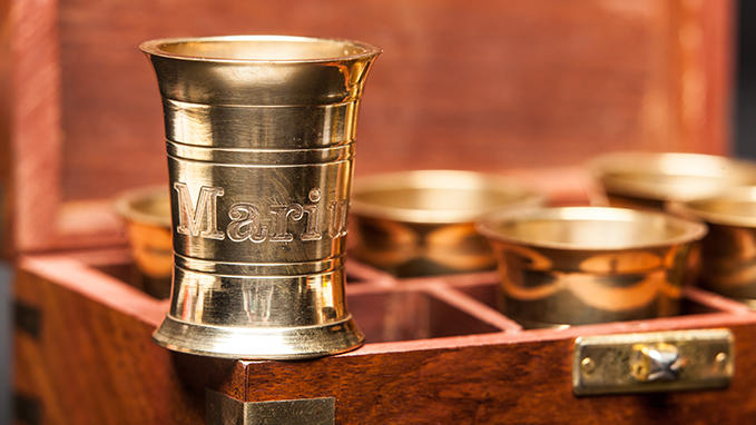 Engraved metal tumblers